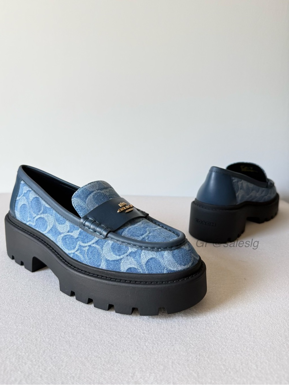 NWT Coach Lucy Lug Sole
In Signature Denim